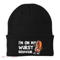 Funny German Sausage I'm on my Wurst Behavior Beanie thumb 0