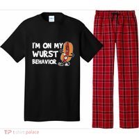 Funny German Sausage I'm on my Wurst Behavior Pajama Set thumb 0