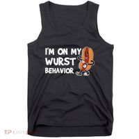 Funny German Sausage I'm on my Wurst Behavior Tank Top thumb 0