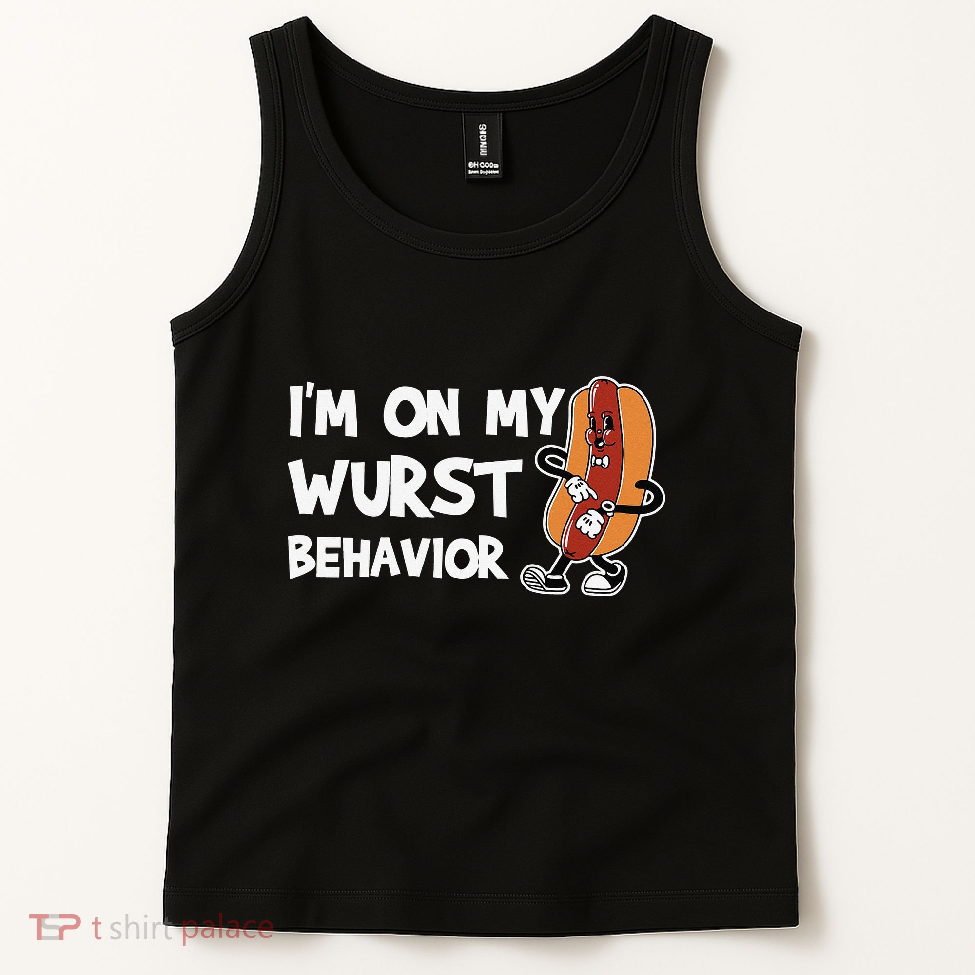 Funny German Sausage I'm on my Wurst Behavior Tank Top
