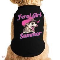 Feral Girl Summer Retro Possum Doggie Tank thumb 0