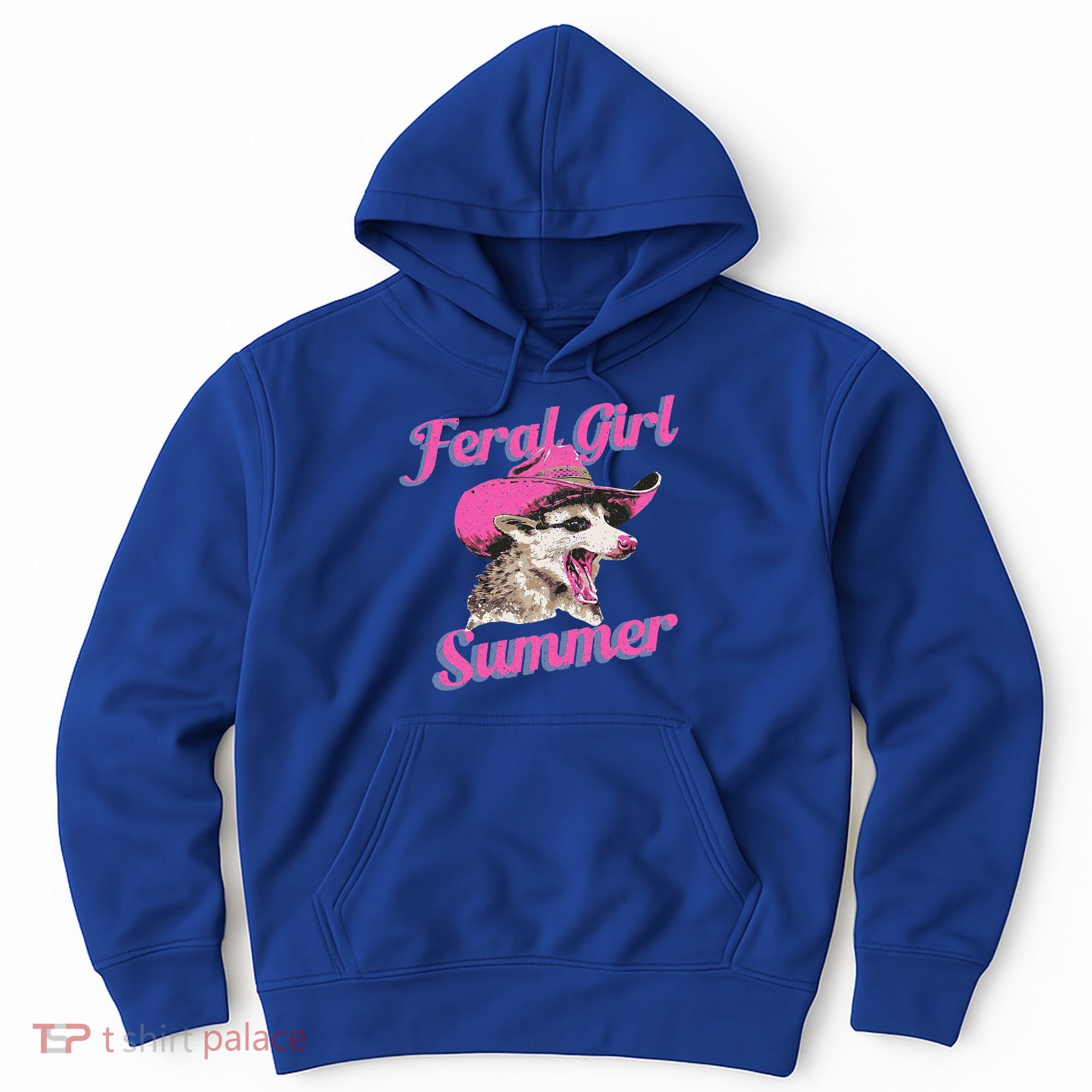Feral Girl Summer Retro Possum Hoodie