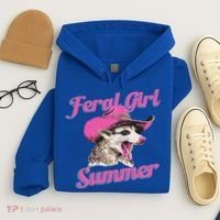 Feral Girl Summer Retro Possum Hoodie thumb 4