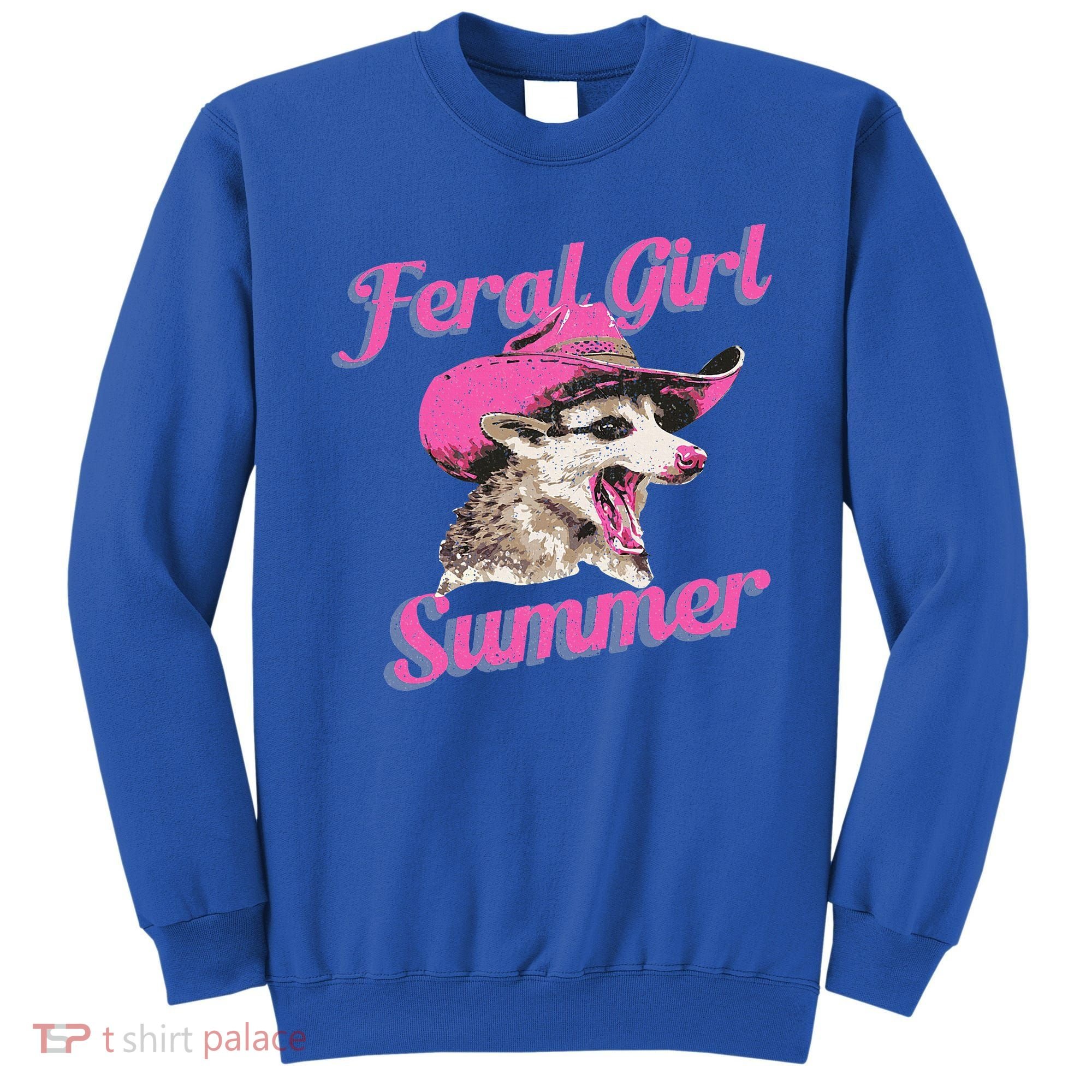 Feral Girl Summer Retro Possum Sweatshirt