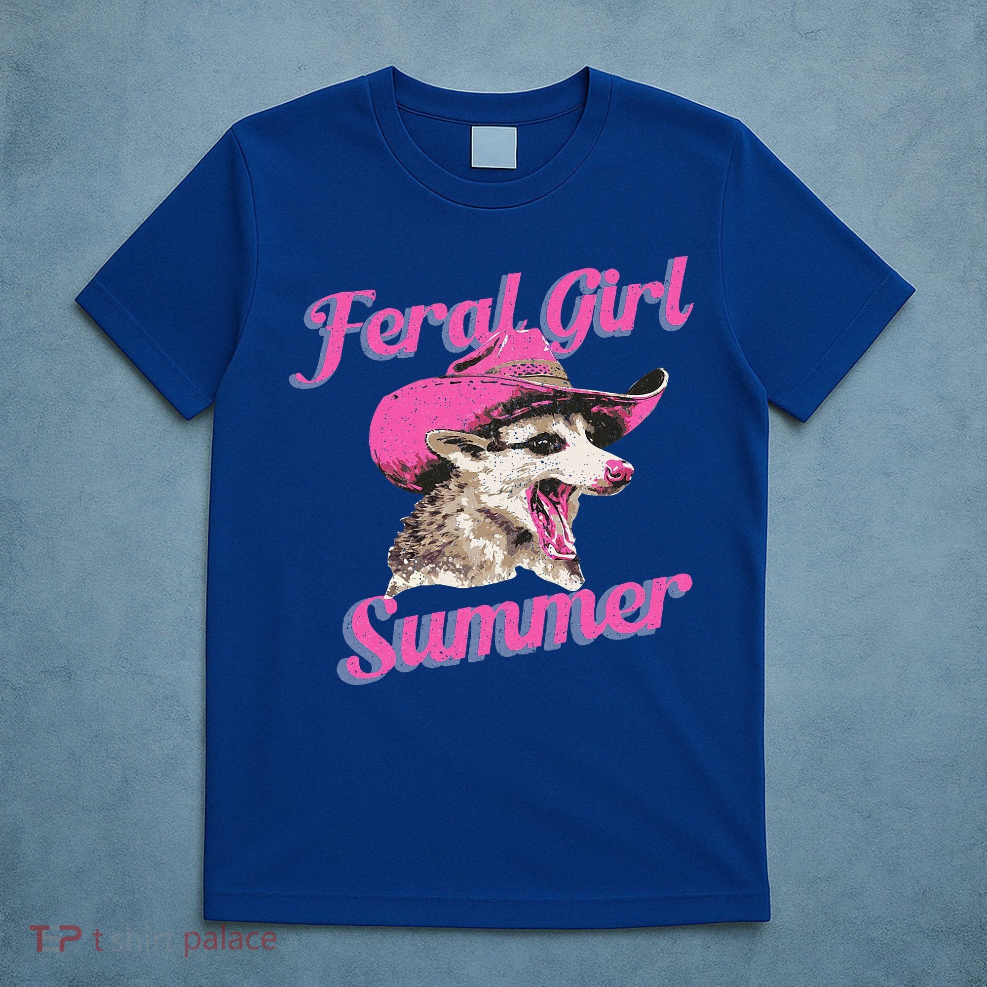 Feral Girl Summer Retro Possum T-Shirt