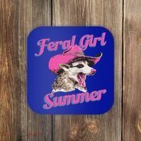 Feral Girl Summer Retro Possum Coaster thumb 0