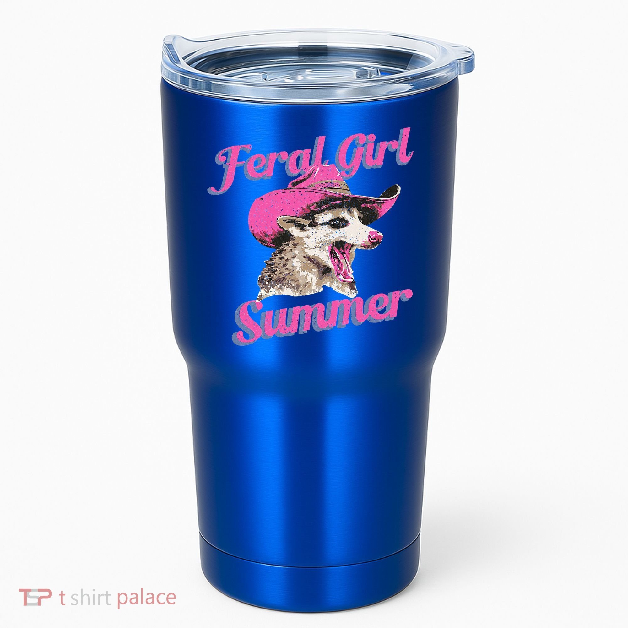 Feral Girl Summer Retro Possum Tumbler