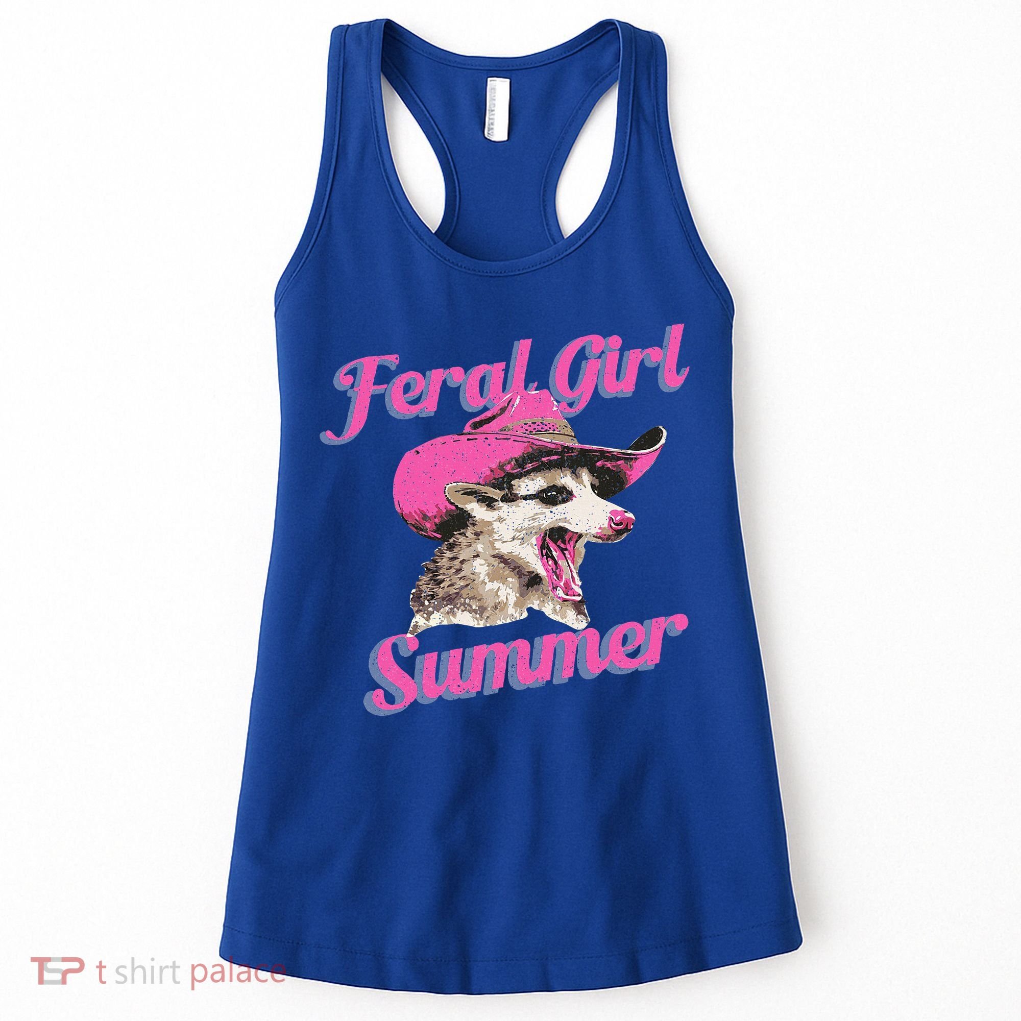 Feral Girl Summer Retro Possum Women's Tank Top