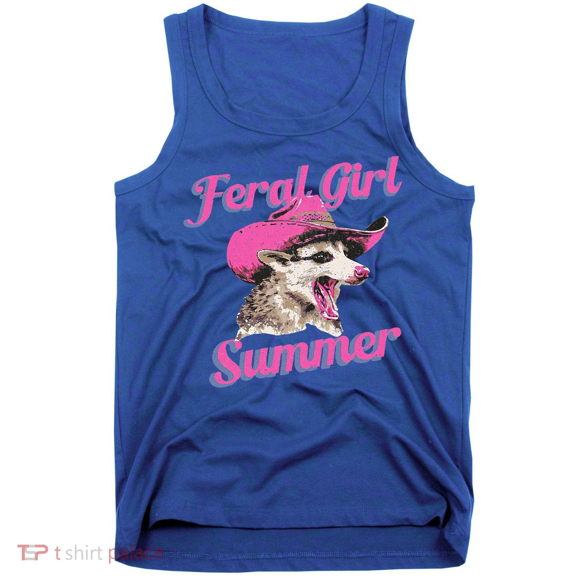 Feral Girl Summer Retro Possum Tank Top