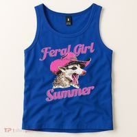 Feral Girl Summer Retro Possum Tank Top thumb 2