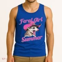 Feral Girl Summer Retro Possum Tank Top thumb 3
