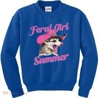 Feral Girl Summer Retro Possum Kids Sweatshirt thumb 0