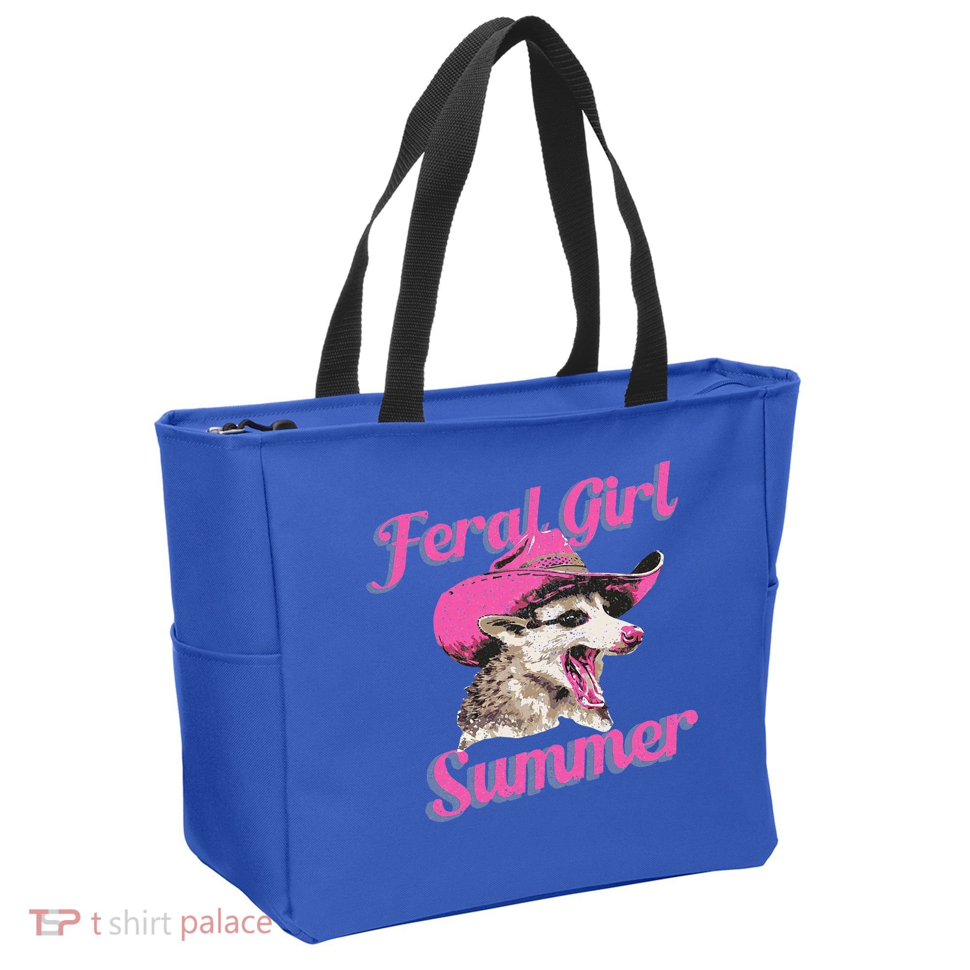 Feral Girl Summer Retro Possum Tote Bag