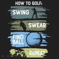 Funny Golf Swing Swear Findball Repeat Women's Sweatshirt thumb 2
