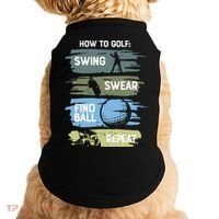 Funny Golf Swing Swear Findball Repeat Doggie Tank thumb 0
