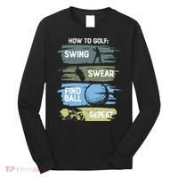 Funny Golf Swing Swear Findball Repeat Long Sleeve Shirt thumb 0