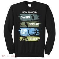Funny Golf Swing Swear Findball Repeat Sweatshirt thumb 0
