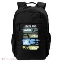Funny Golf Swing Swear Findball Repeat Backpack thumb 0