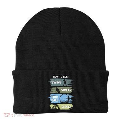 Funny Golf Swing Swear Findball Repeat Beanie