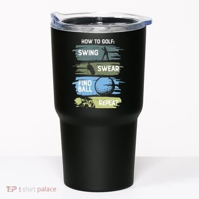 Funny Golf Swing Swear Findball Repeat Tumbler