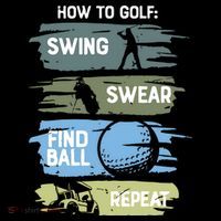 Funny Golf Swing Swear Findball Repeat Mousepad thumb 1