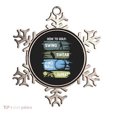 Funny Golf Swing Swear Findball Repeat Ornament
