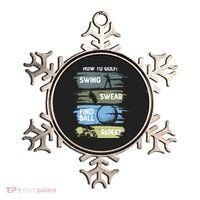 Funny Golf Swing Swear Findball Repeat Ornament thumb 0