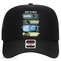 Funny Golf Swing Swear Findball Repeat Hat thumb 0