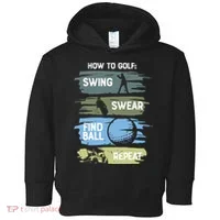 Funny Golf Swing Swear Findball Repeat Toddler Hoodie thumb 0
