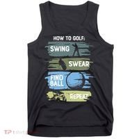Funny Golf Swing Swear Findball Repeat Tank Top thumb 0