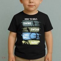 Funny Golf Swing Swear Findball Repeat Toddler T-Shirt thumb 2