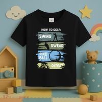Funny Golf Swing Swear Findball Repeat Toddler T-Shirt thumb 3