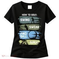 Funny Golf Swing Swear Findball Repeat Women's T-Shirt thumb 0