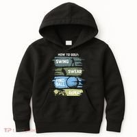 Funny Golf Swing Swear Findball Repeat Kids Hoodie thumb 0