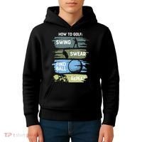 Funny Golf Swing Swear Findball Repeat Kids Hoodie thumb 4