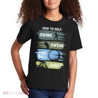 Funny Golf Swing Swear Findball Repeat Kids T-Shirt thumb 2