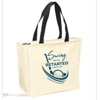 Funny Golf Sayings Swing For The Retarded Tote Bag thumb 2