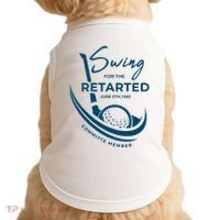Funny Golf Sayings Swing For The Retarded Doggie Tank thumb 0