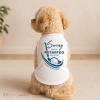 Funny Golf Sayings Swing For The Retarded Doggie Tank thumb 2