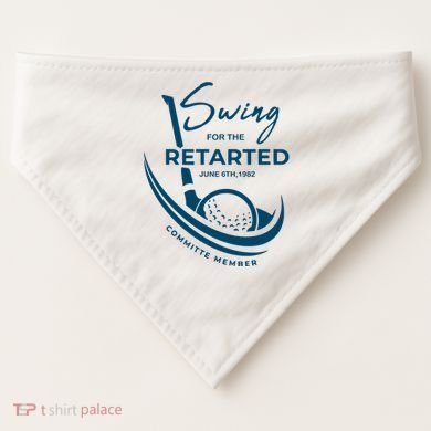 Funny Golf Sayings Swing For The Retarded USA-Made Doggie Bandana