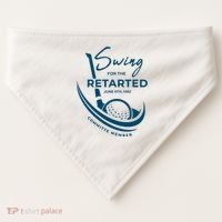 Funny Golf Sayings Swing For The Retarded USA-Made Doggie Bandana thumb 0