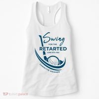 Funny Golf Sayings Swing For The Retarded Women's Tank Top thumb 0