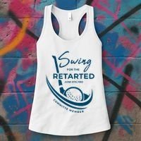 Funny Golf Sayings Swing For The Retarded Women's Tank Top thumb 3