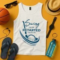 Funny Golf Sayings Swing For The Retarded Tank Top thumb 4