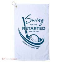 Funny Golf Sayings Swing For The Retarded Golf Towel thumb 0