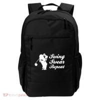 Funny Golf Swing Swear Repeat Female Golfer Version Backpack thumb 0