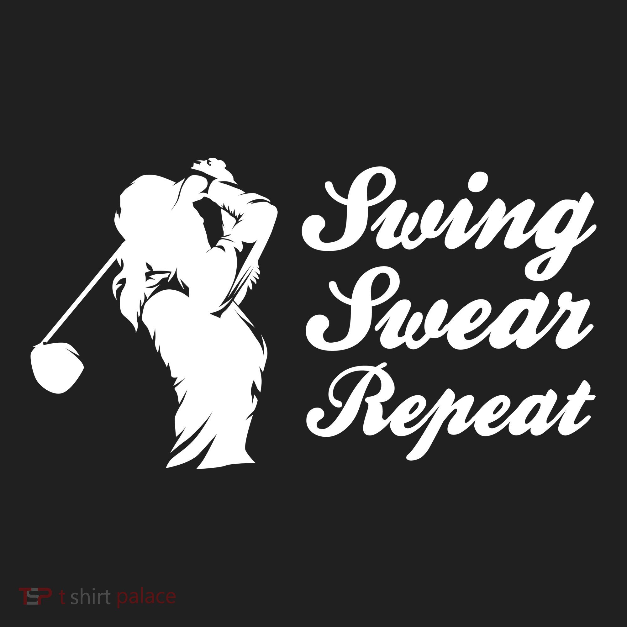 Funny Golf Swing Swear Repeat Female Golfer Version Beanie