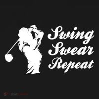 Funny Golf Swing Swear Repeat Female Golfer Version Women's Hoodie thumb 2