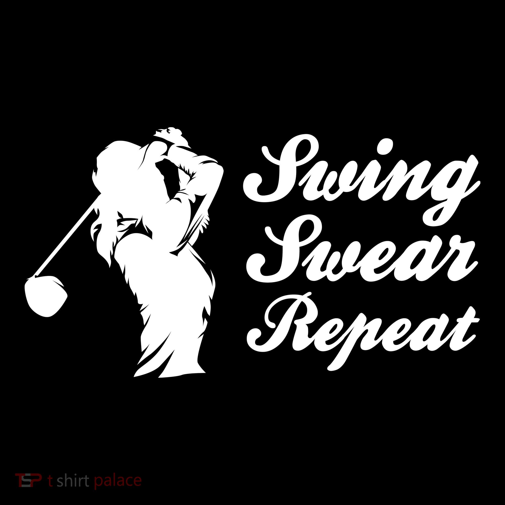 Funny Golf Swing Swear Repeat Female Golfer Version Ornament