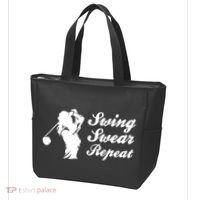 Funny Golf Swing Swear Repeat Female Golfer Version Tote Bag thumb 3
